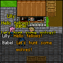 The adventurers are chatting on the market place.